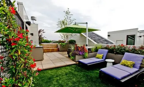 绿色休闲一楼花园装修效果图