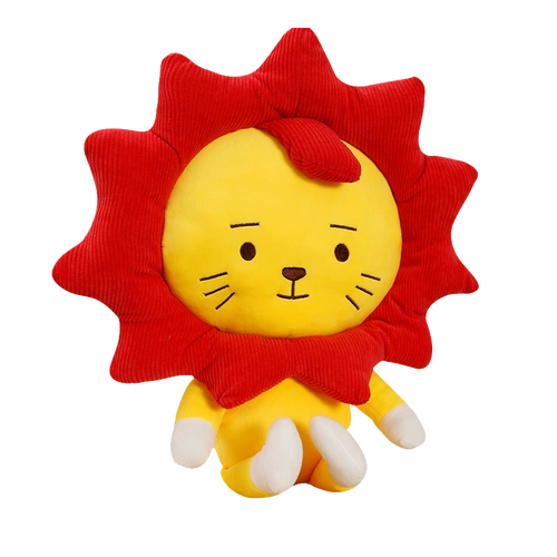 可爱太阳狮子公仔莱阳狮子玩偶毛绒玩具布娃娃玩偶儿童生日礼物男生