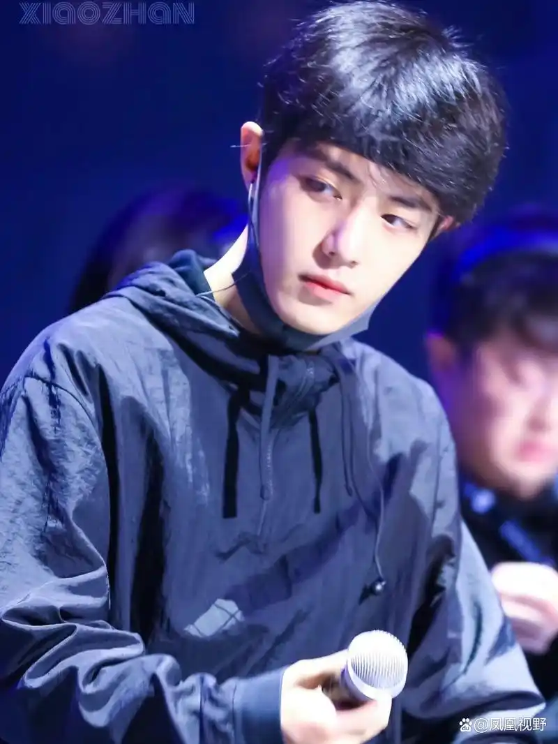 肖战戴发带的帅照