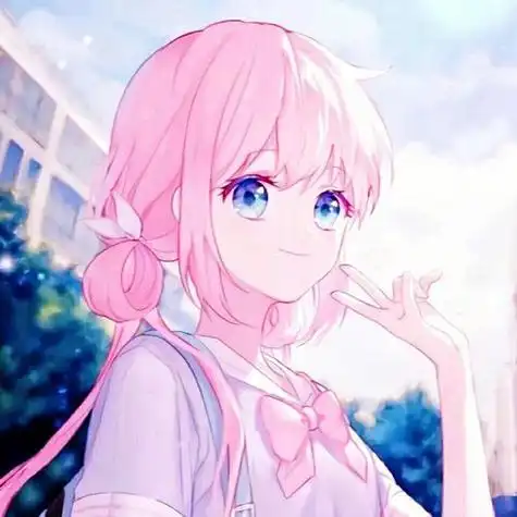 动漫粉毛萝莉头像