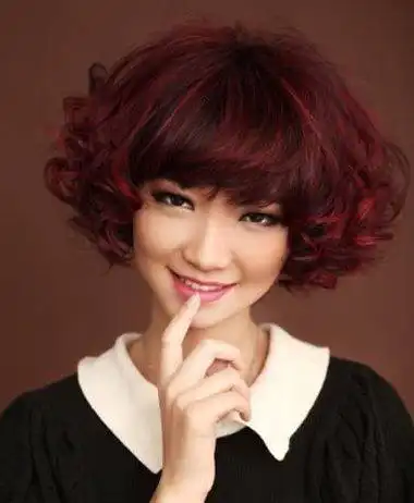 螺旋烫满头小卷发型中短发小卷满头烫2