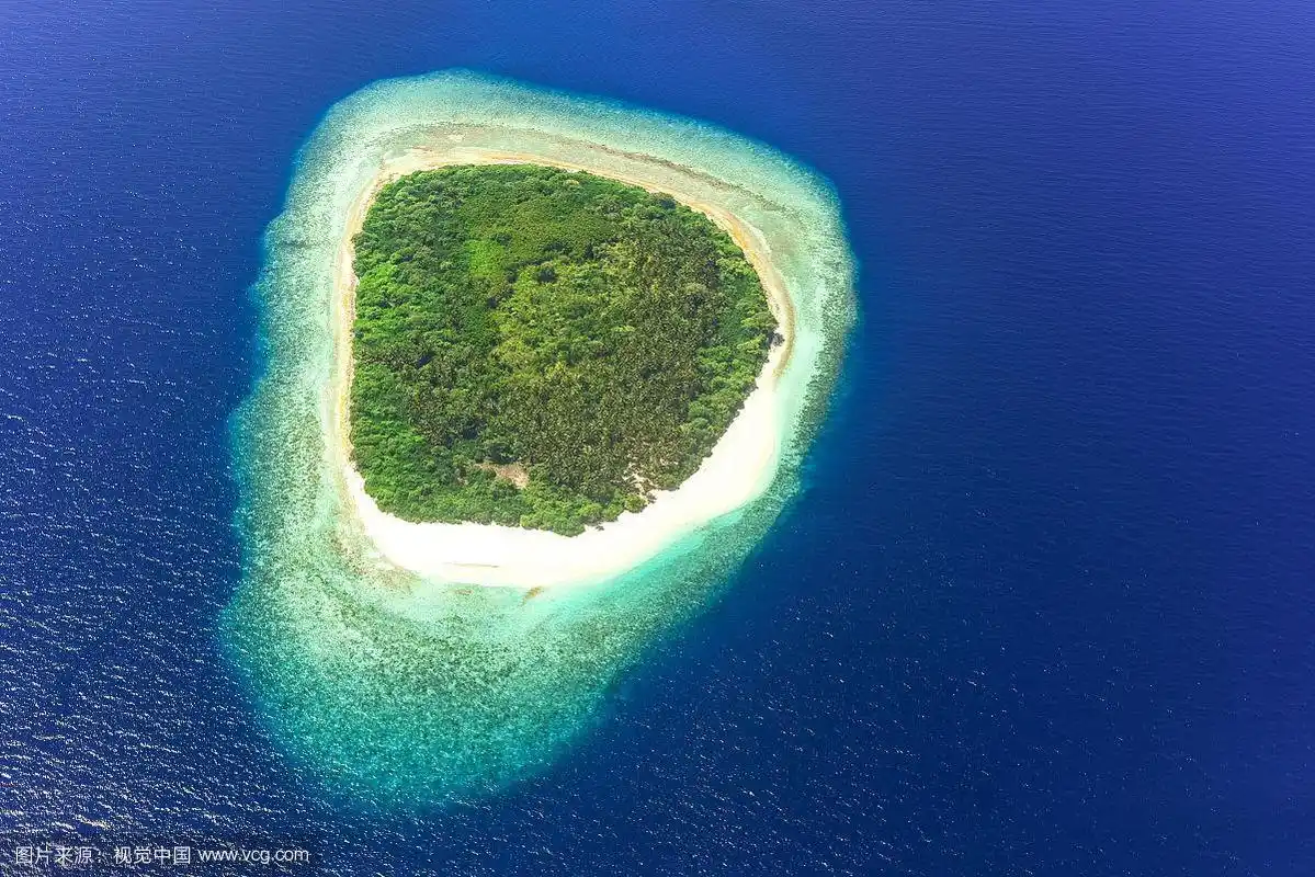 鸟瞰图的小岛,马尔代夫