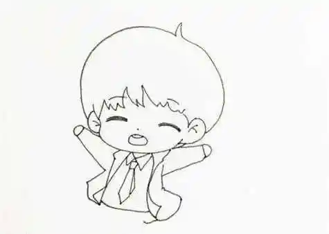 全身帅气男孩简笔画怎么画 卡通帅气男孩简笔画图片大全