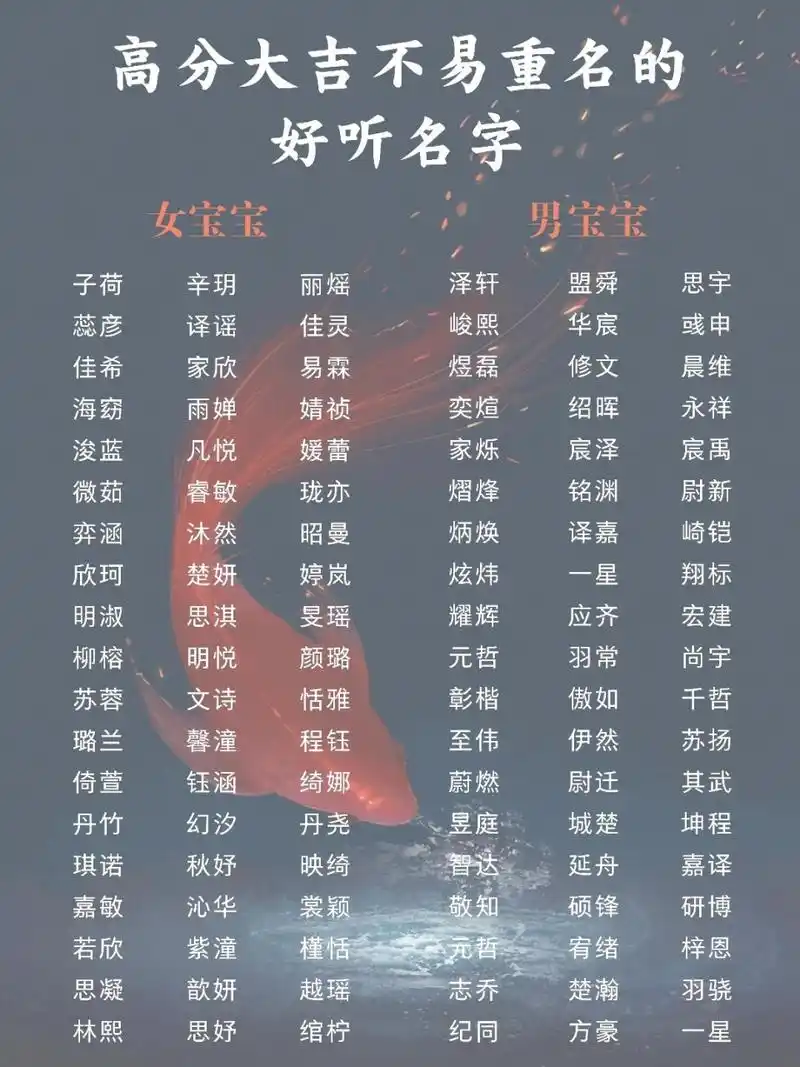 宝宝起名,高分大吉不易重名的好听名字 男宝宝: 伯希:白首不渝,畅叙