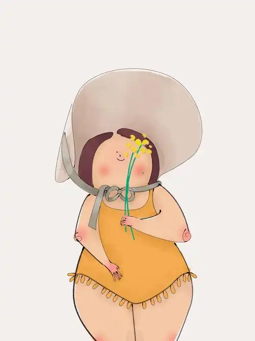 亲爱的胖胖小插画