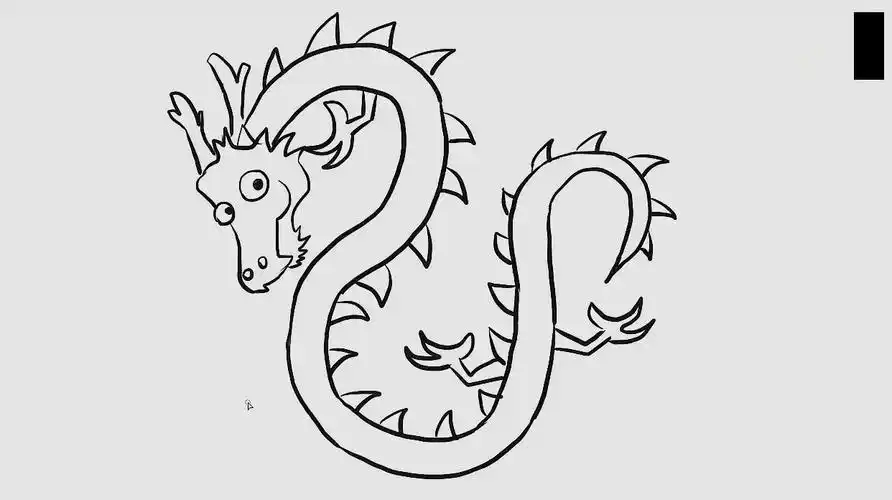 简笔画中国龙简笔画中国龙头