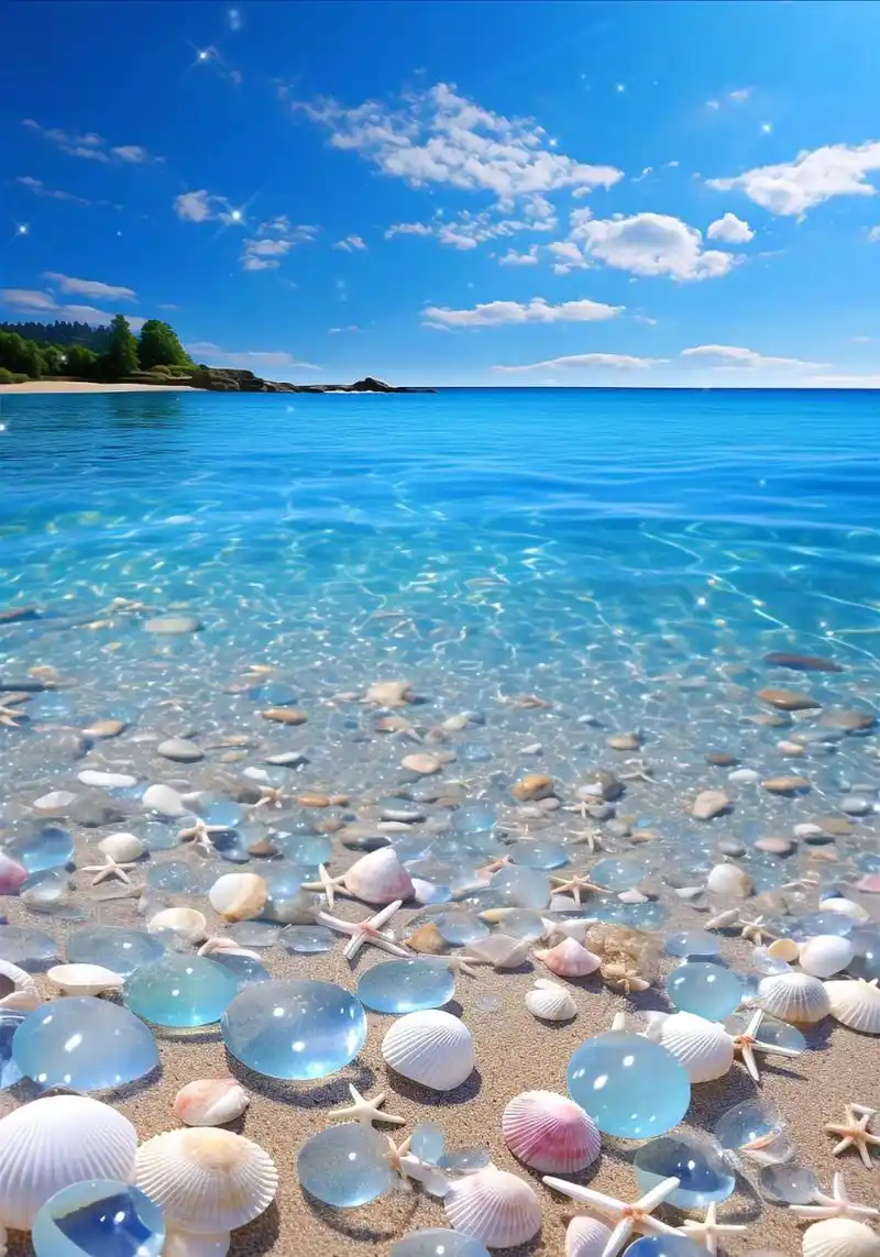 漂亮的贝壳与沙滩#秋日生活创作季