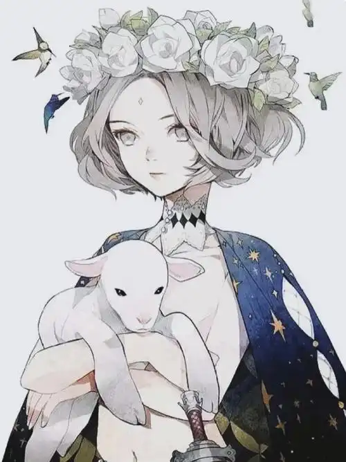 手绘二次元小姐姐女头头像