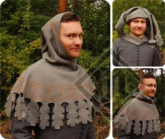 男性造型:14世纪油画中的形象:巨大的包头布形象,勃艮第公爵像1396年