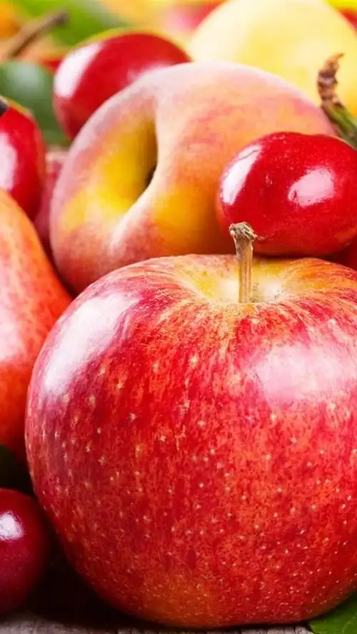 美味的水果,苹果,梨,杏,樱桃 iphone 壁纸