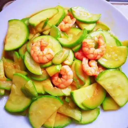 角瓜虾仁,家常小炒,味道鲜美