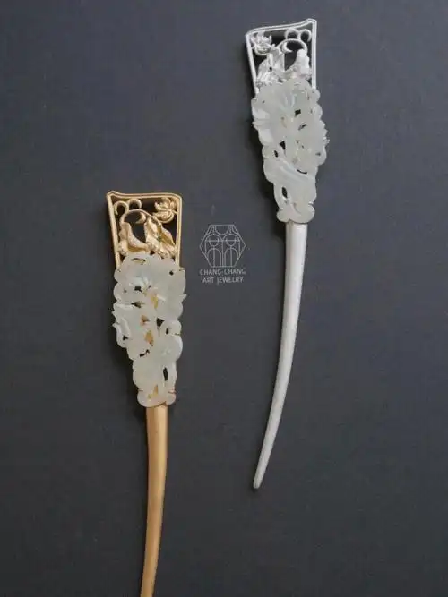 常常的发簪21安静恬淡的白玉发簪