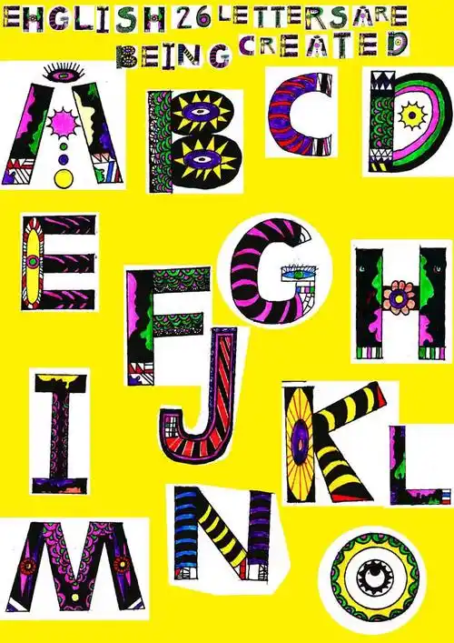 英文字母再设计排版海报-古田路9号-品牌创意/版权保护平台