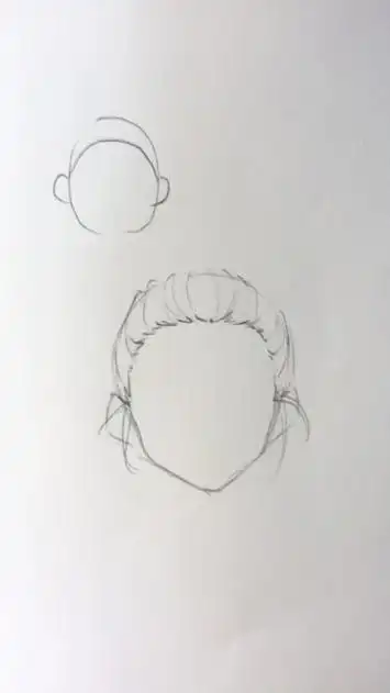 0基础发际线绘画教学,发际线用线要带点感情,线条尾巴轻带过,不要小