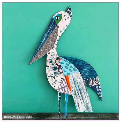 其它 《有趣的动物拼贴画》高段 写美篇材料准备:花布或者是 带有花纹