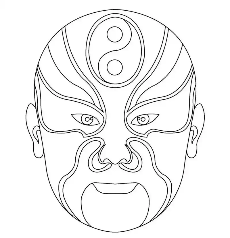 脸谱简笔画,幼儿园简笔画,说唱脸谱 脸谱简笔画,幼儿园简笔画,说唱