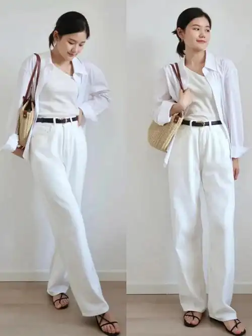 白色阔腿裤怎么搭配上衣(白色阔腿裤的九个穿搭指南)-四五百科