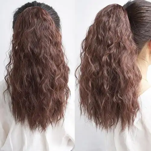 马尾抓夹玉米烫女假发短款中长长假马尾辫辫子马尾