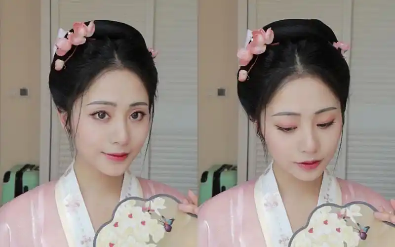 【古风汉服发型】春日--新手必备全盘少女发型教程,学会这个发型后,快