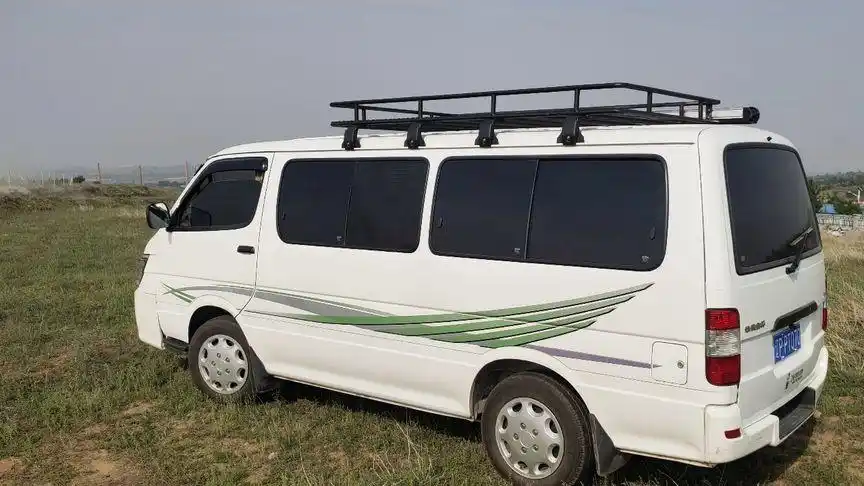 金杯海狮改床车,安装床帘,安装风扇准备出发