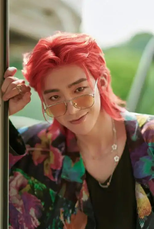 刘宇宁两年前的红发造型