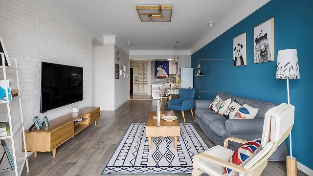 北欧风二居室装修效果欣赏