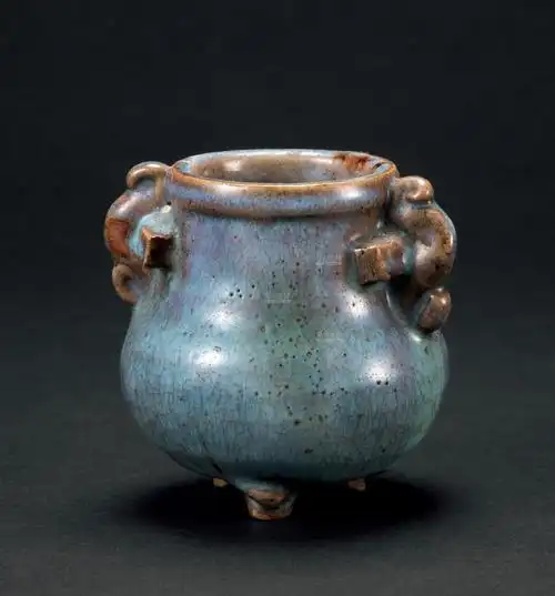 元钧窑双耳香炉