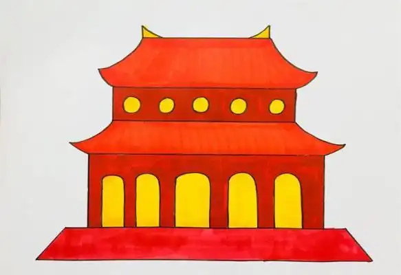 故宫简笔画教程