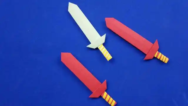 2分钟教你怎么折帅气的大宝剑,送给孩子能玩儿半天,手工视频