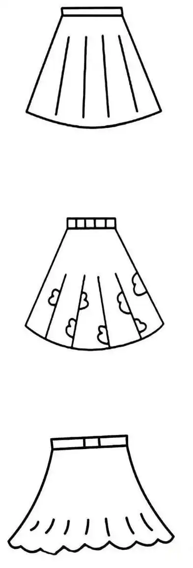 卡通衣服裙子简笔画