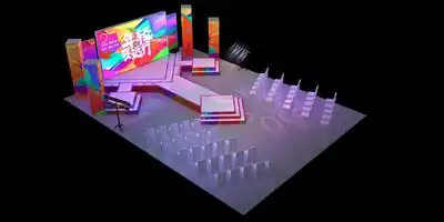 舞台,小舞台,活动舞台,美陈小舞台_涂设计作品_舞美/会议综艺_cg模型