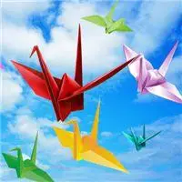 红色千纸鹤头像图片点击鼠标右键下载