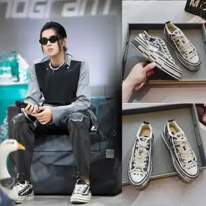 吴亦凡同款帆布鞋女2021新款ulzzang百搭厚底乞丐潮鞋ins增高明星