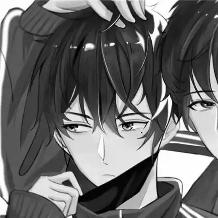 黑白兄弟头像一左一右动漫图片_基友男生头像_头像屋