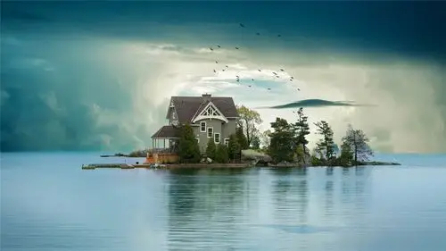 田园小木屋高清桌面壁纸