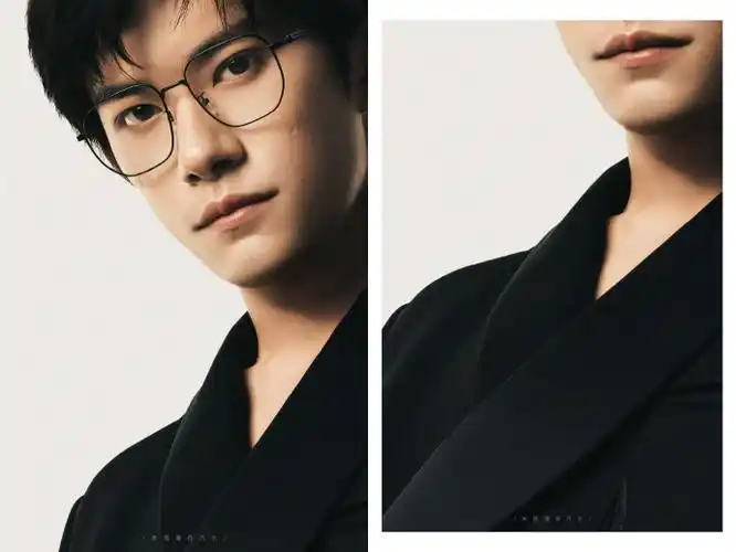 易烊千玺黑白丝巾##emporio armani全球代言人易烊