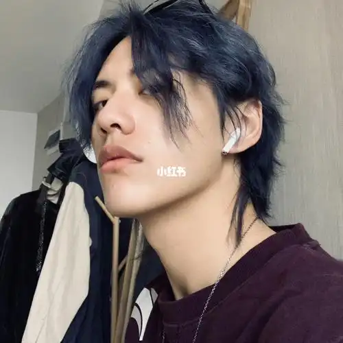 男生发色|蓝黑发色_黑发_生发_动漫_染发泡沫_上色_发色分享_时尚