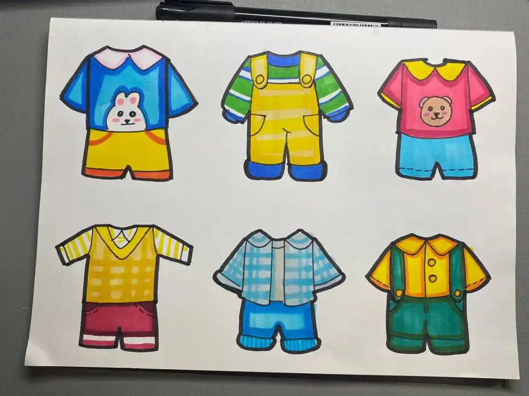 儿童简笔画素材|常用衣服画法 教招时间昨天出来啦 大家准备的咋样了