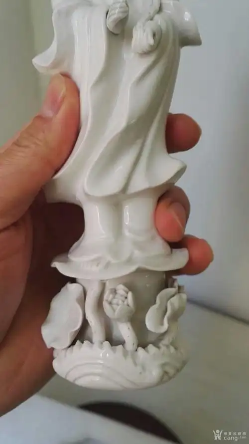 瓷器 民国 民国德化白瓷观音莲花人物像