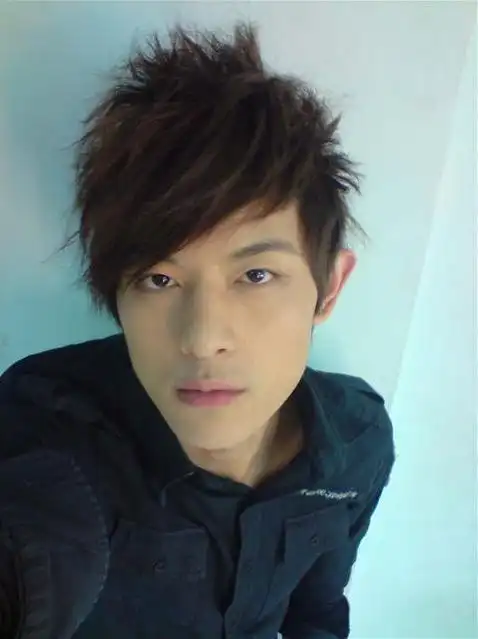 男生,17岁,脸有点长,下巴尖,有点翘适合什么发型.