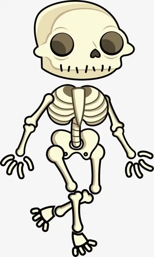 矢量图走路的骷髅