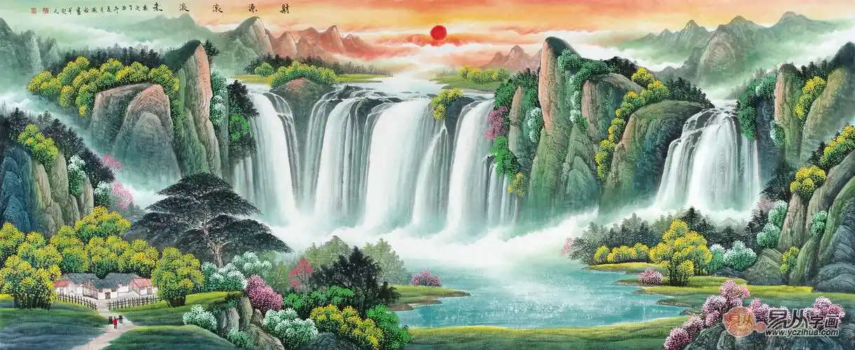 客厅里的字画什么好 调节风水的山水画