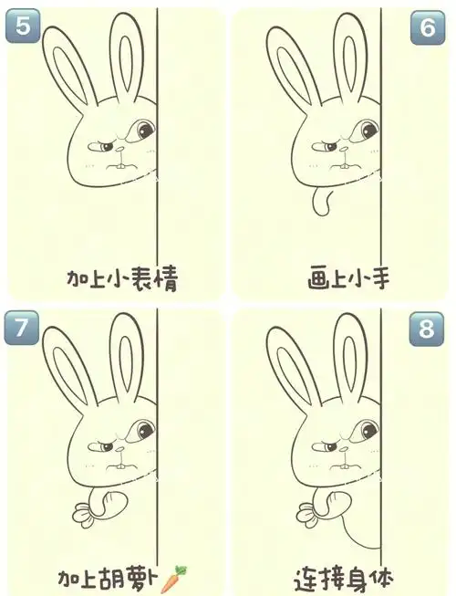 🐰超萌兔老大简笔画教程🎨