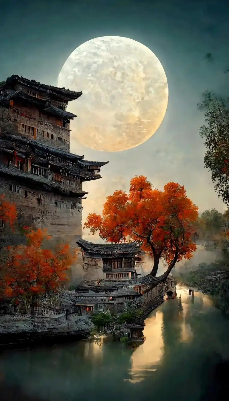 用你现有文化描述此景#国风古韵 #唯美意境 #人间仙境美如画 - 抖音