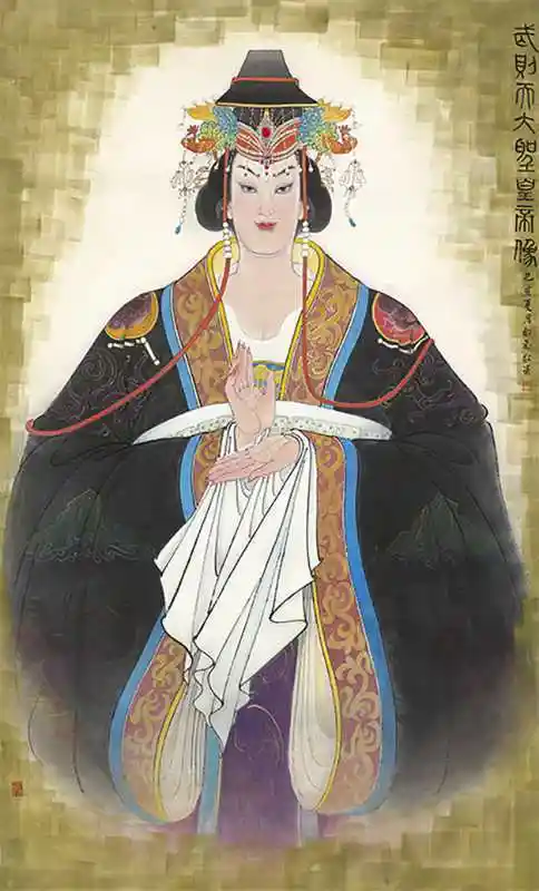 一轴厚重的史诗画卷谈邹莉百米工笔长卷武则天