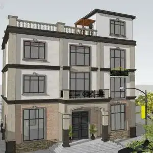 三层半别墅图纸,带大露台设计,实用又精致!