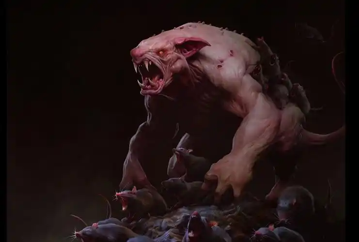 【游戏原画】老鼠怪厚涂写实怪物设计【原创设计】