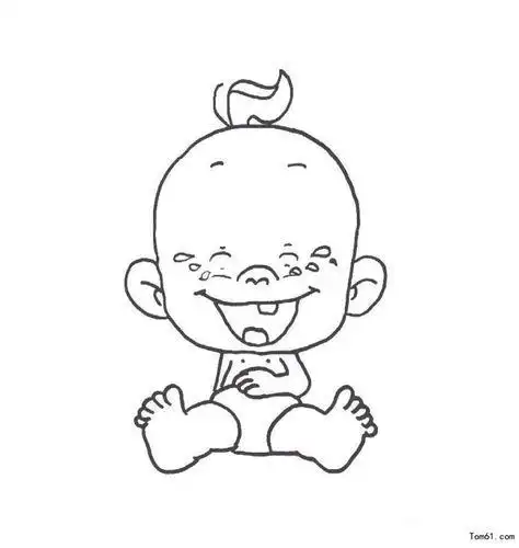 小宝宝哈哈笑的简笔画