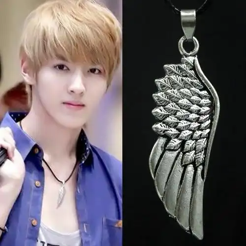 exo 吴亦凡 kris同款 银色翅膀项