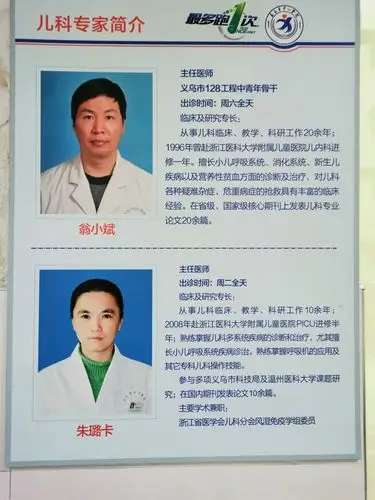 义乌中心医院儿科门诊医生
